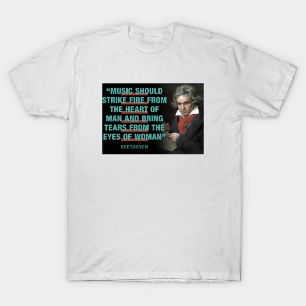 Beethoven Quotes T-Shirt by PLAYDIGITAL2020